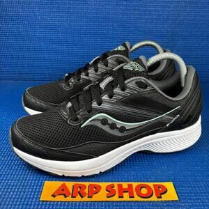 🔴 SAUCONY COHESION 15 Women`s Size 9W Black White Running Shoes S10702-05